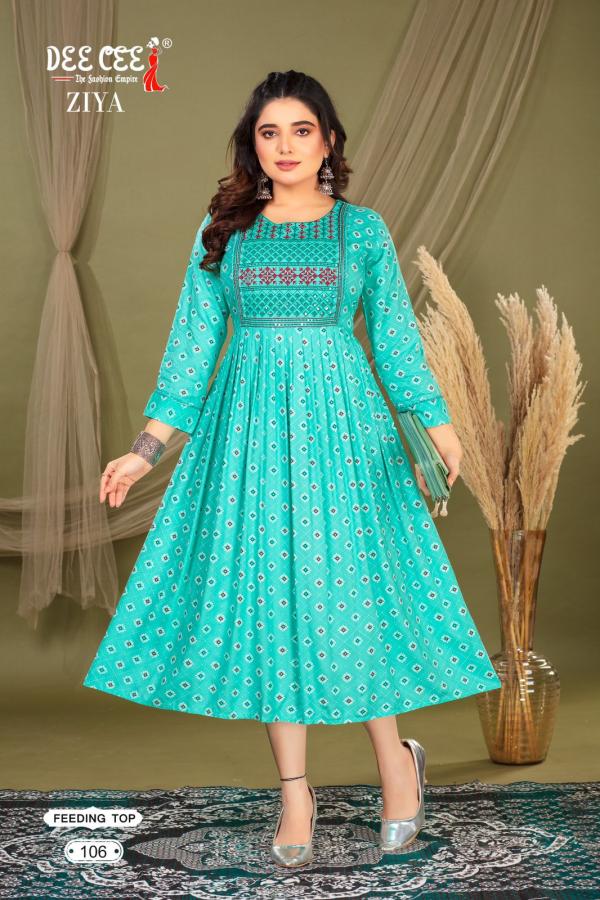 Deecee Ziyaa Rayon Printed Kurti Collection